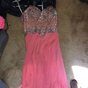 Coral prom dress